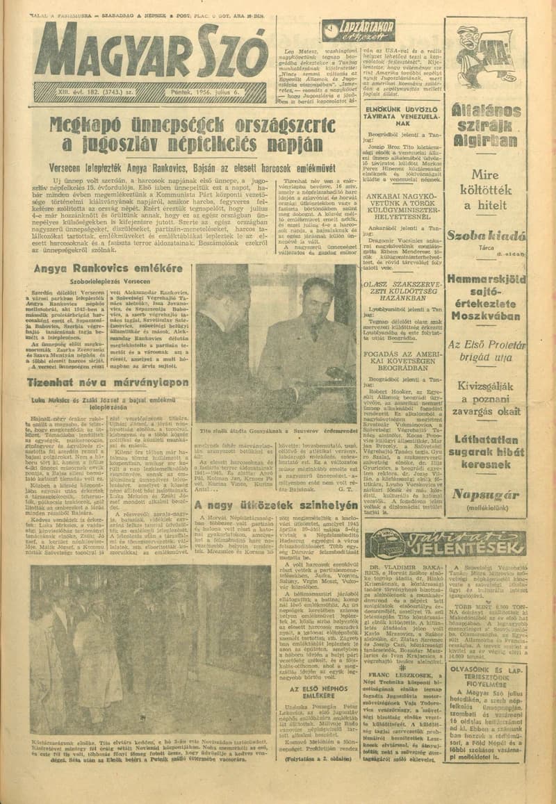 Magyar Szó, 13. évf. 1956. július 6. 182. sz. 1–8. oldal