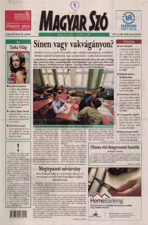Magyar Szó, 66. évf. 2009. február 26. 46. sz. 1–20. oldal