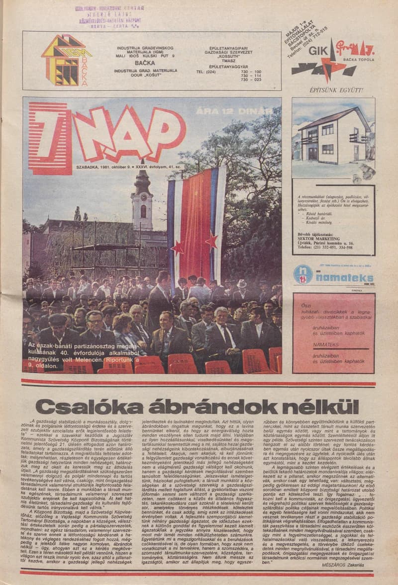 7 Nap, 36. évf. 1981. október 9. 41. sz. 1–16. oldal