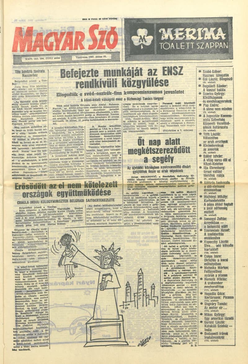 Magyar Szó, 24. évf. 1967. július 23. 200. sz. 1–12. oldal