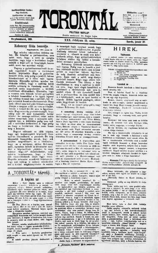 Torontál, 30. évf. 1901. január 30. 25. sz.