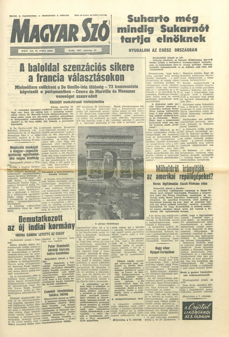 Magyar Szó, 24. évf. 1967. március 14. 70. sz. 1–16. oldal