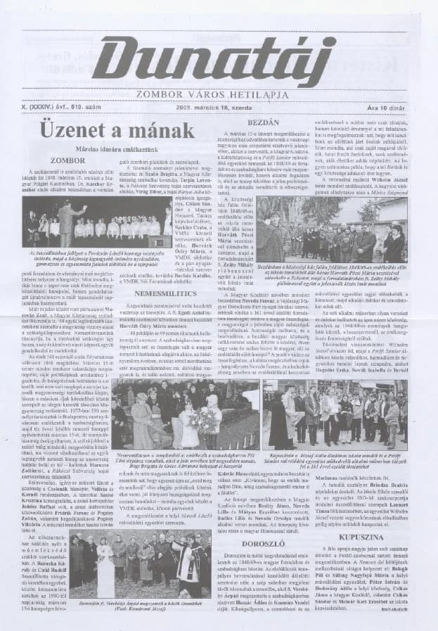 Dunatáj, 11. évf. 2009. március 18. 519. sz.