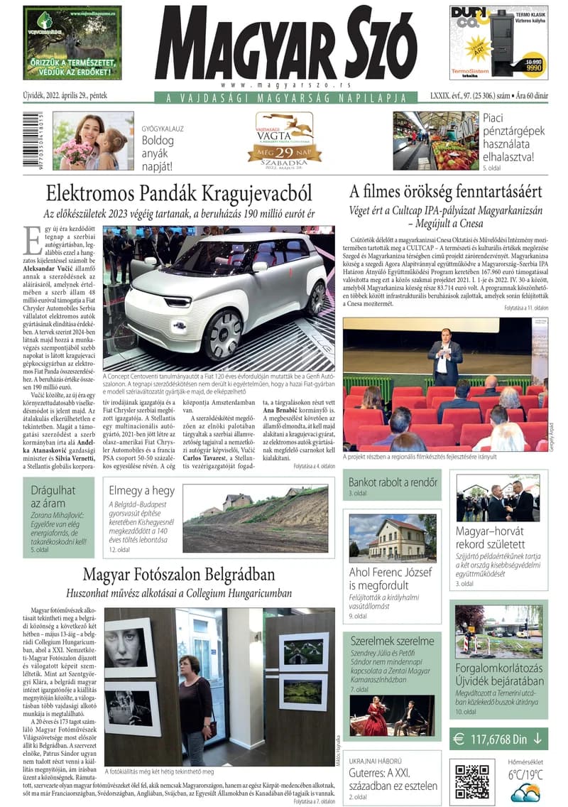 Magyar Szó, 79. évf. 2022. április 29. 97. sz. 1–16. oldal