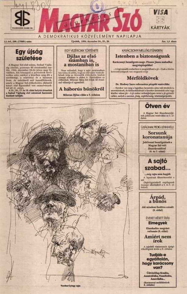 Magyar Szó, 51. évf. 1994. december 24. – 26. 280. sz.