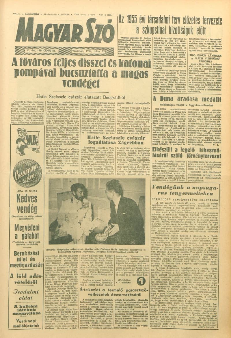 Magyar Szó, 11. évf. 1954. július 25. 199. sz. 1–14. oldal
