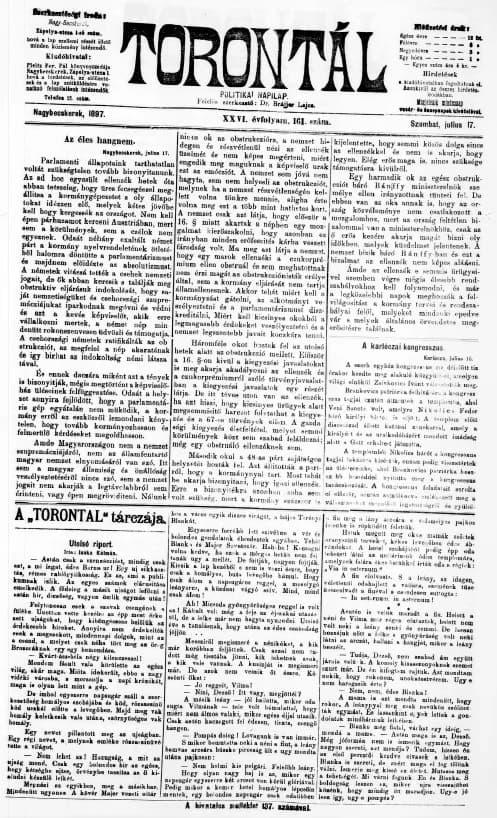 Torontál, 26. évf. 1897. július 17. 161. sz.