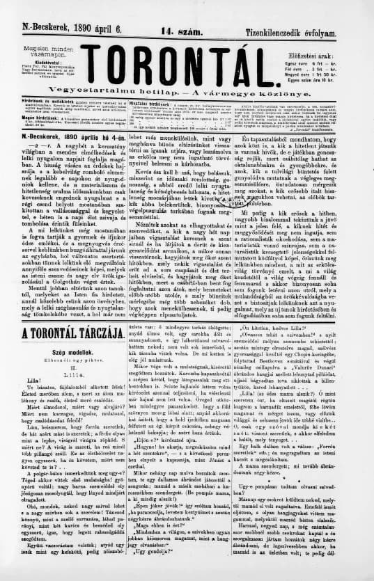 Torontál, 19. évf. 1890. április 6. 14. sz.