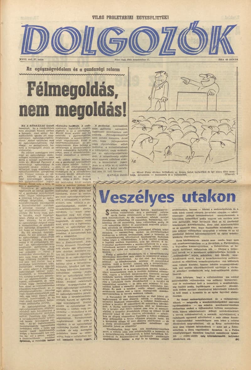 Dolgozók, 19. évf. 1965. szeptember 17. 37. sz.