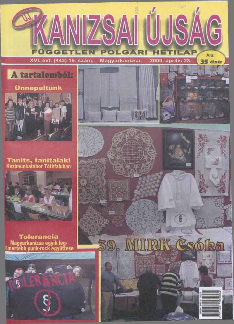 Új Kanizsai Újság, 16. évf. 2009. április 23. 16. sz.