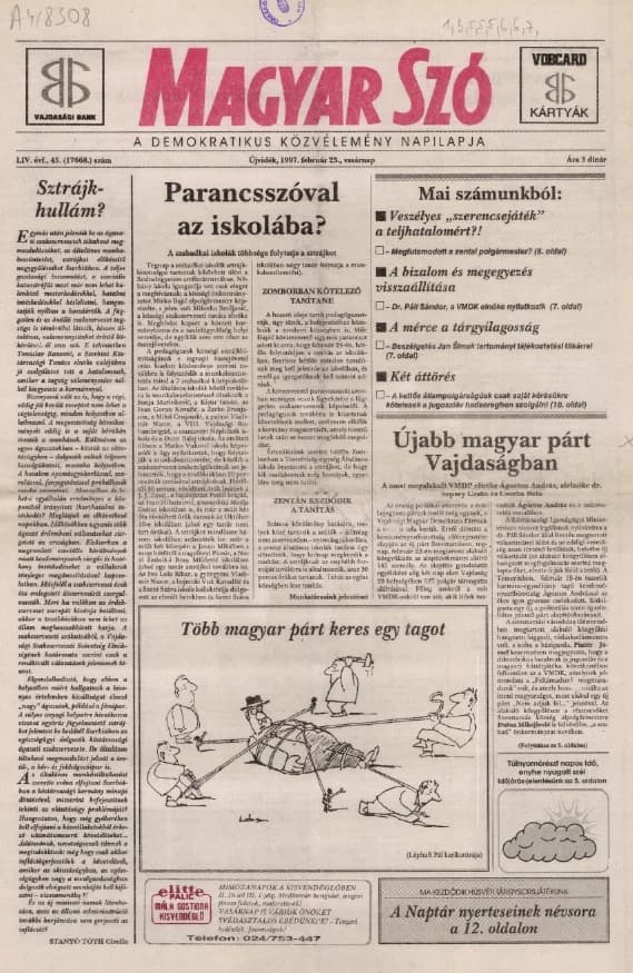 Magyar Szó, 54. évf. 1997. február 23. 45. sz. 1–24. oldal