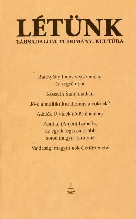 Létünk, 37. évf. 2007. 1. sz. 1–127. oldal