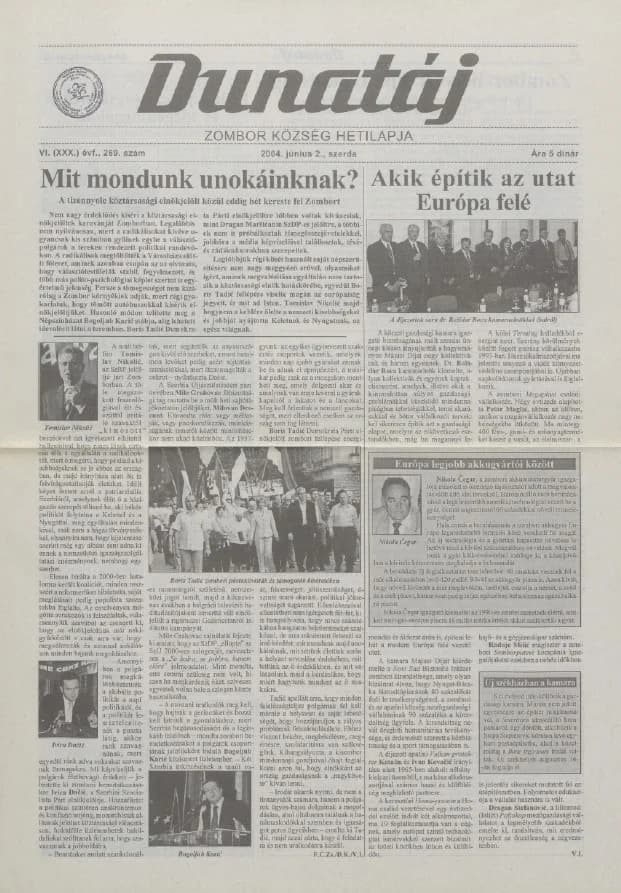 Dunatáj, 6. évf. 2004. június 2. 269. sz.