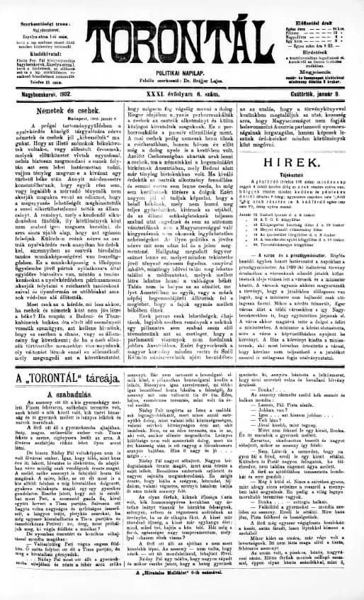 Torontál, 31. évf. 1902. január 9. 6. sz.
