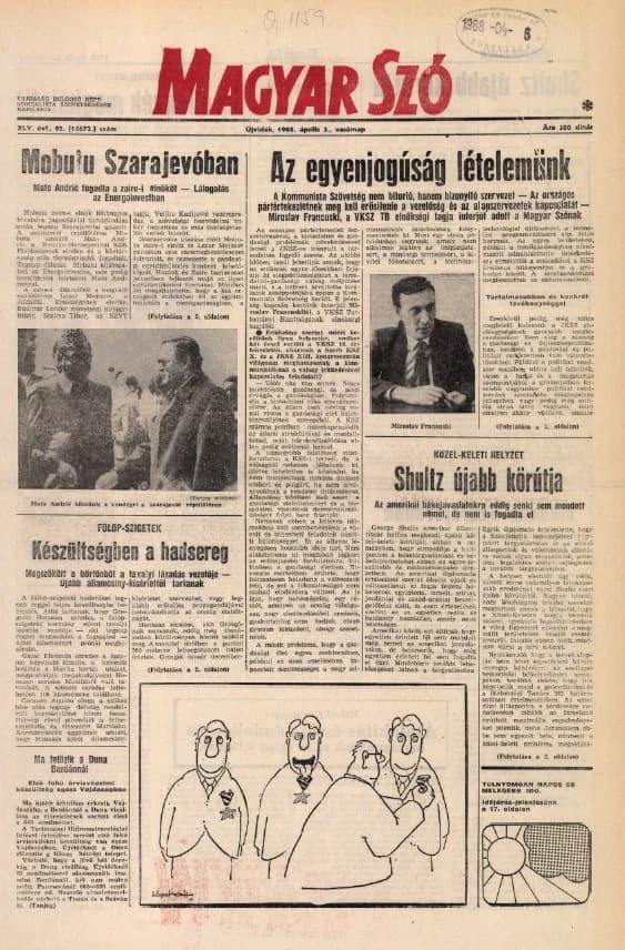 Magyar Szó, 45. évf. 1988. április 3. 92. sz. 1–32. oldal