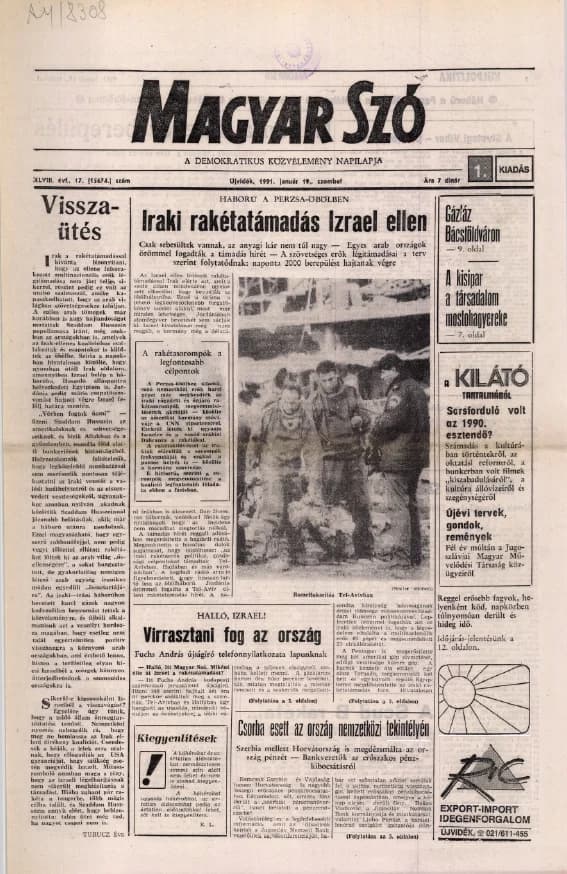 Magyar Szó, 48. évf. 1991. január 19. 17. sz. 1–24. oldal