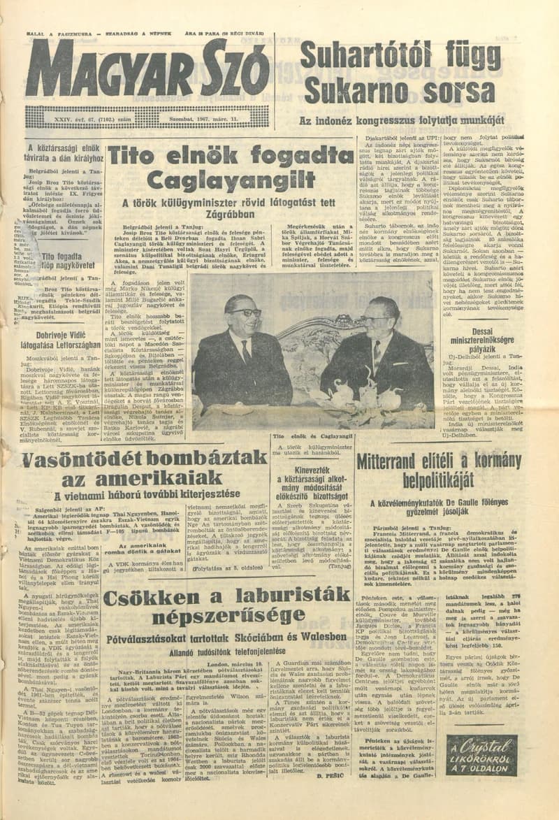 Magyar Szó, 24. évf. 1967. március 11. 67. sz. 1–12. oldal