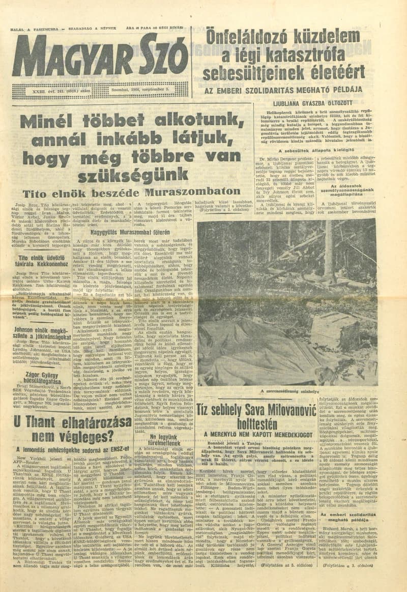 Magyar Szó, 23. évf. 1966. szeptember 3. 241. sz.
