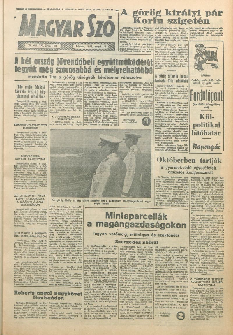 Magyar Szó, 12. évf. 1955. szeptember 16. 253. sz. 1–8. oldal