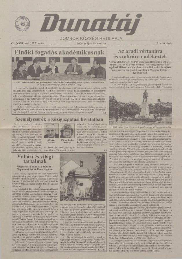 Dunatáj, 7. évf. 2005. május 25. 320. sz.