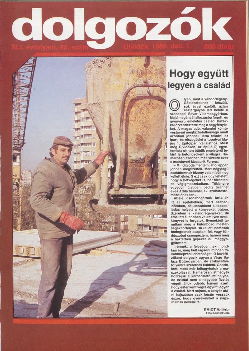 Dolgozók, 42. évf. 1988. december 1. 48. sz.
