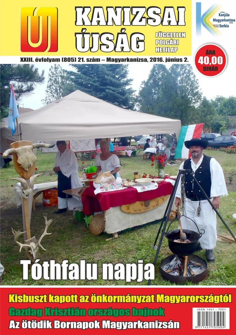 Új Kanizsai Újság, 23. évf. 2016. június 2. 21. sz.