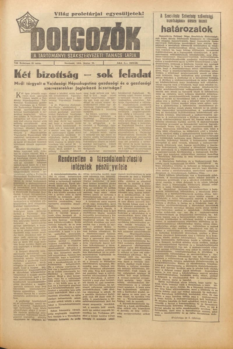 Dolgozók, 8. évf. 1954. június 22. 26. sz.