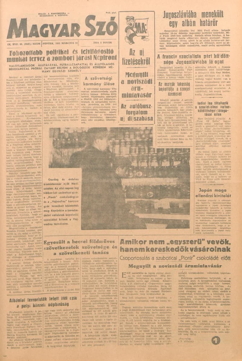 Magyar Szó, 9. évf. 1952. március 21. 69. sz. 1–4. oldal