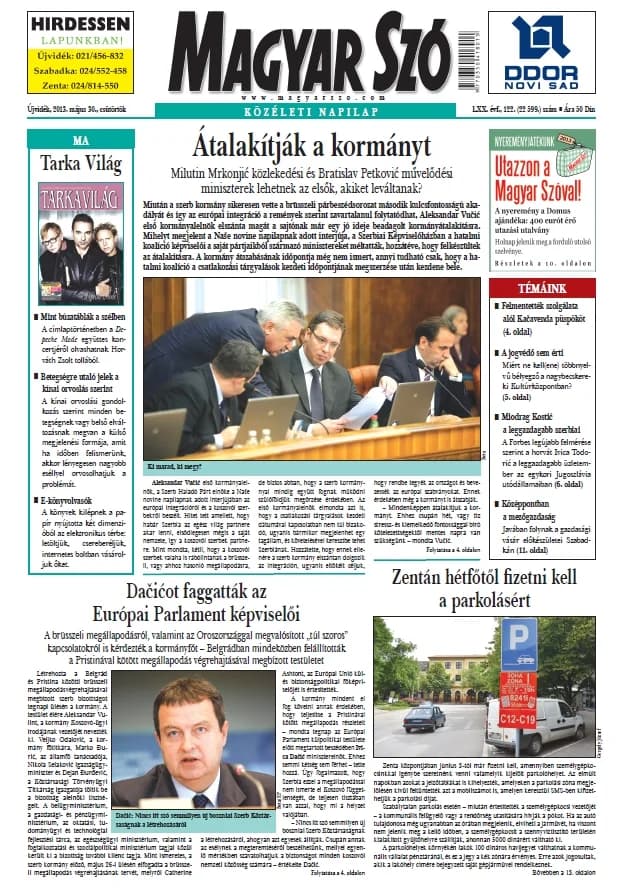 Magyar Szó, 70. évf. 2013. május 30. 122. sz. 1–20. oldal