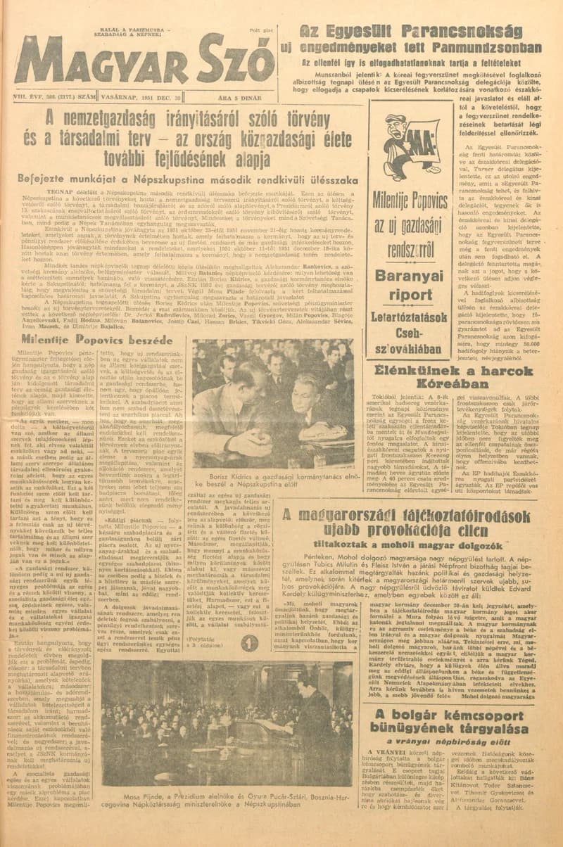 Magyar Szó, 8. évf. 1951. december 30. 308. sz. 1–6. oldal