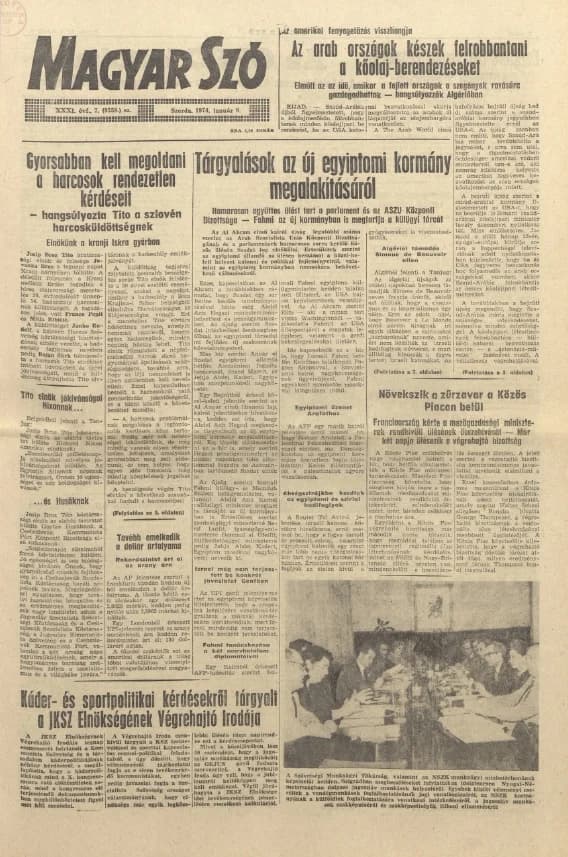 Magyar Szó, 31. évf. 1974. január 9. 7. sz. 1–20. oldal