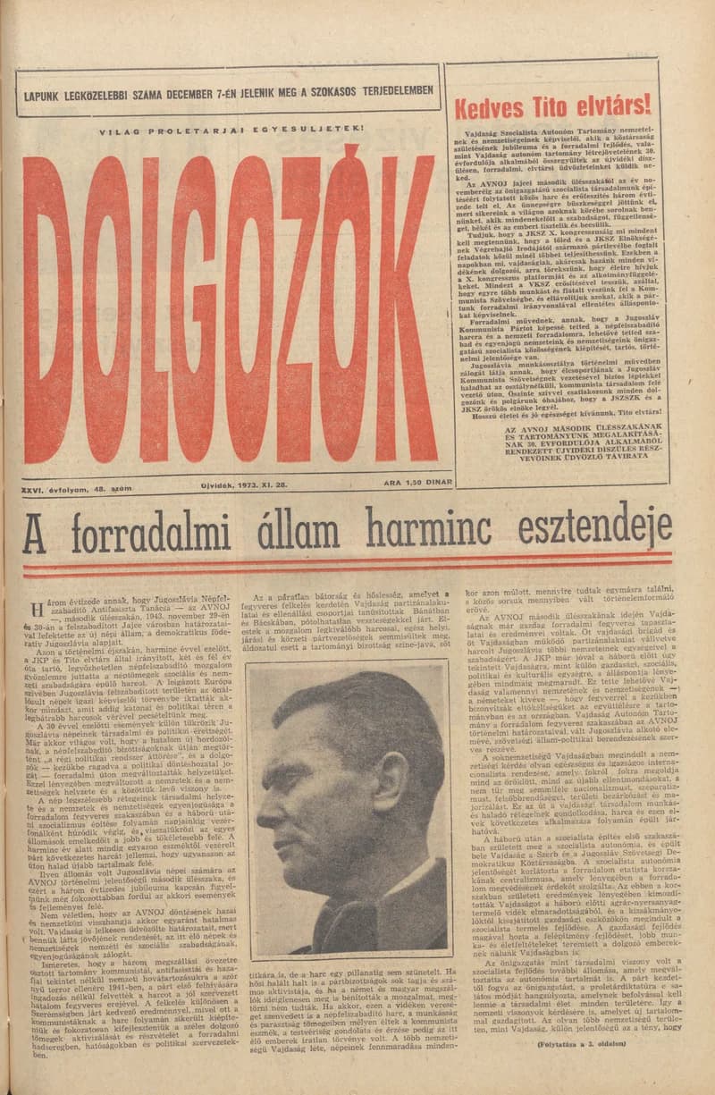Dolgozók, 27. évf. 1973. november 28. 48. sz.