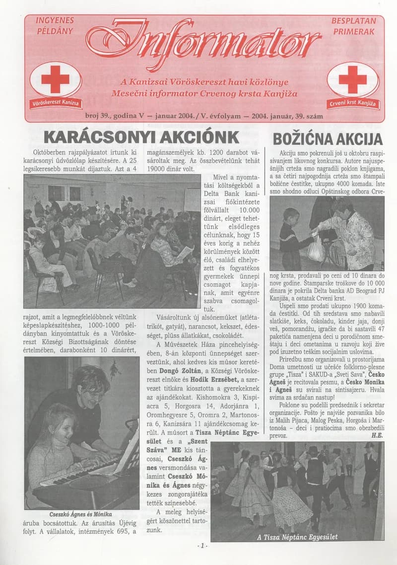 Informator, 5. évf. 2004. január 1. 39. sz.