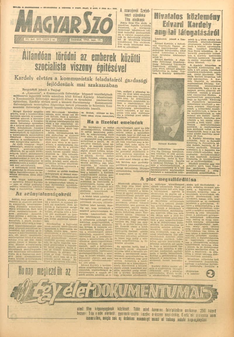 Magyar Szó, 12. évf. 1955. november 19. 317. sz. 1–10. oldal