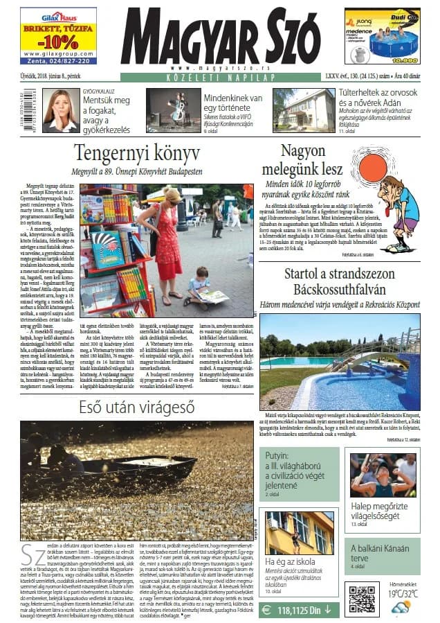Magyar Szó, 75. évf. 2018. június 8. 130. sz. 1–16. oldal