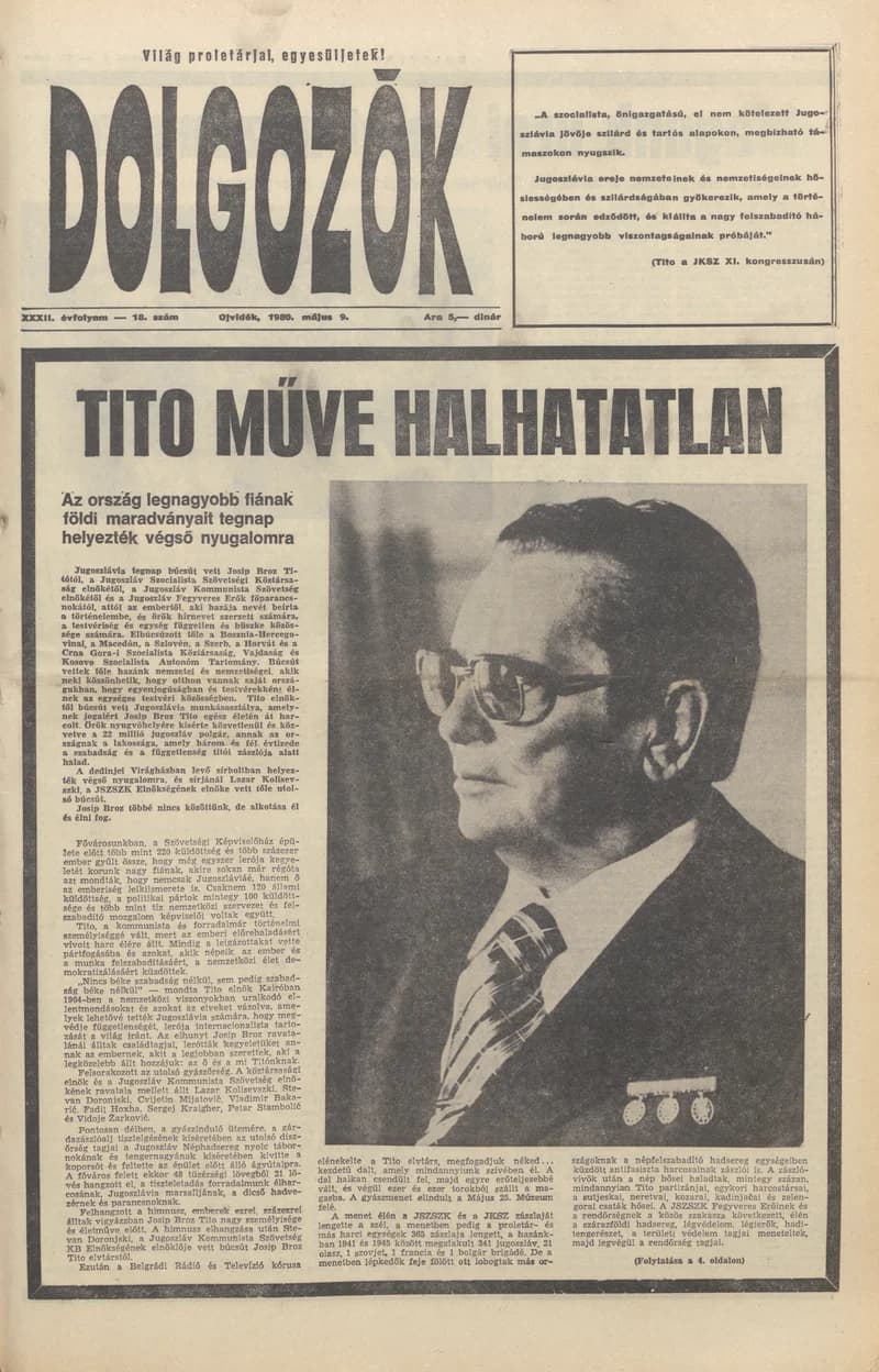 Dolgozók, 34. évf. 1980. május 9. 18. sz.