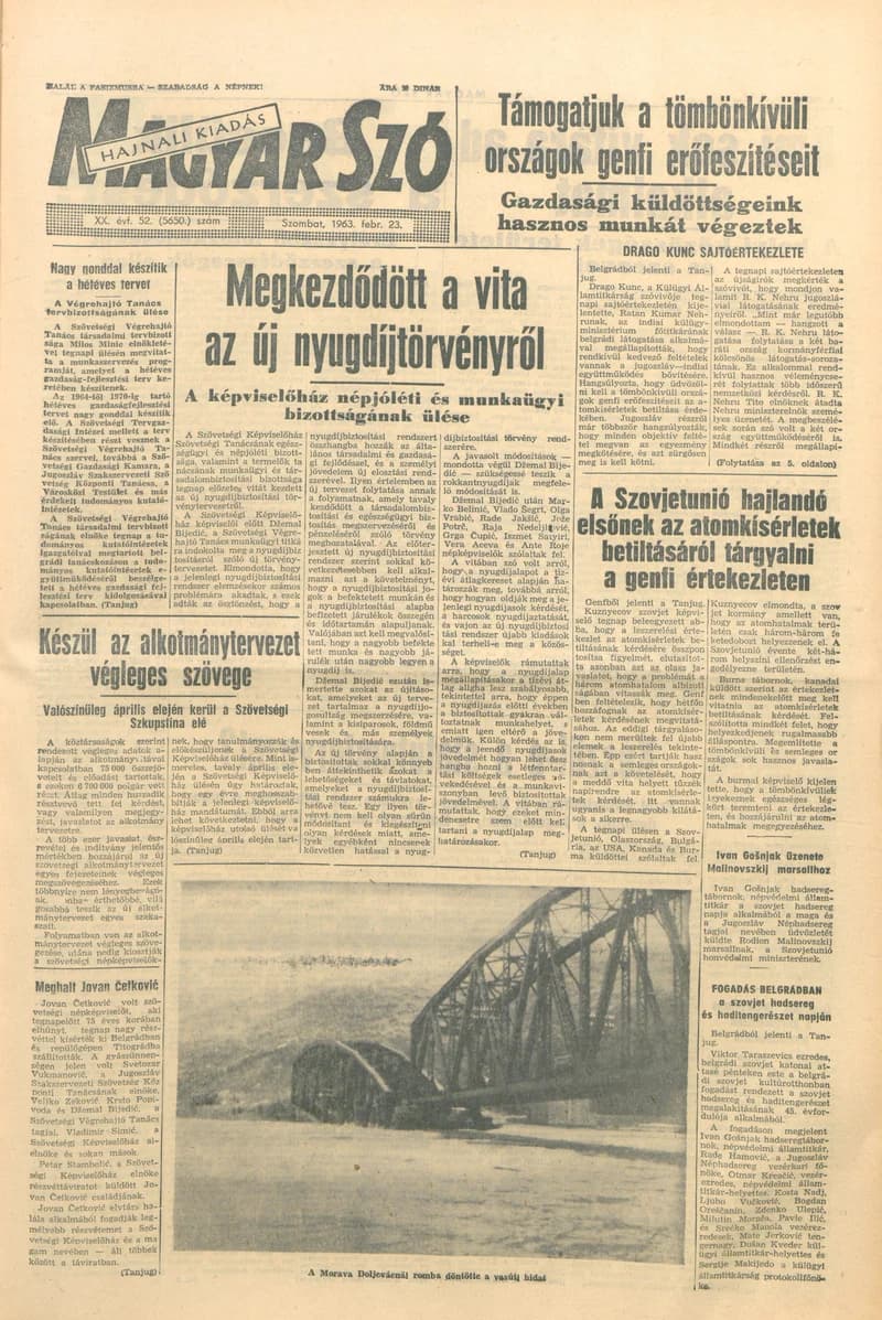 Magyar Szó, 20. évf. 1963. február 23. 52. sz. 1–12. oldal
