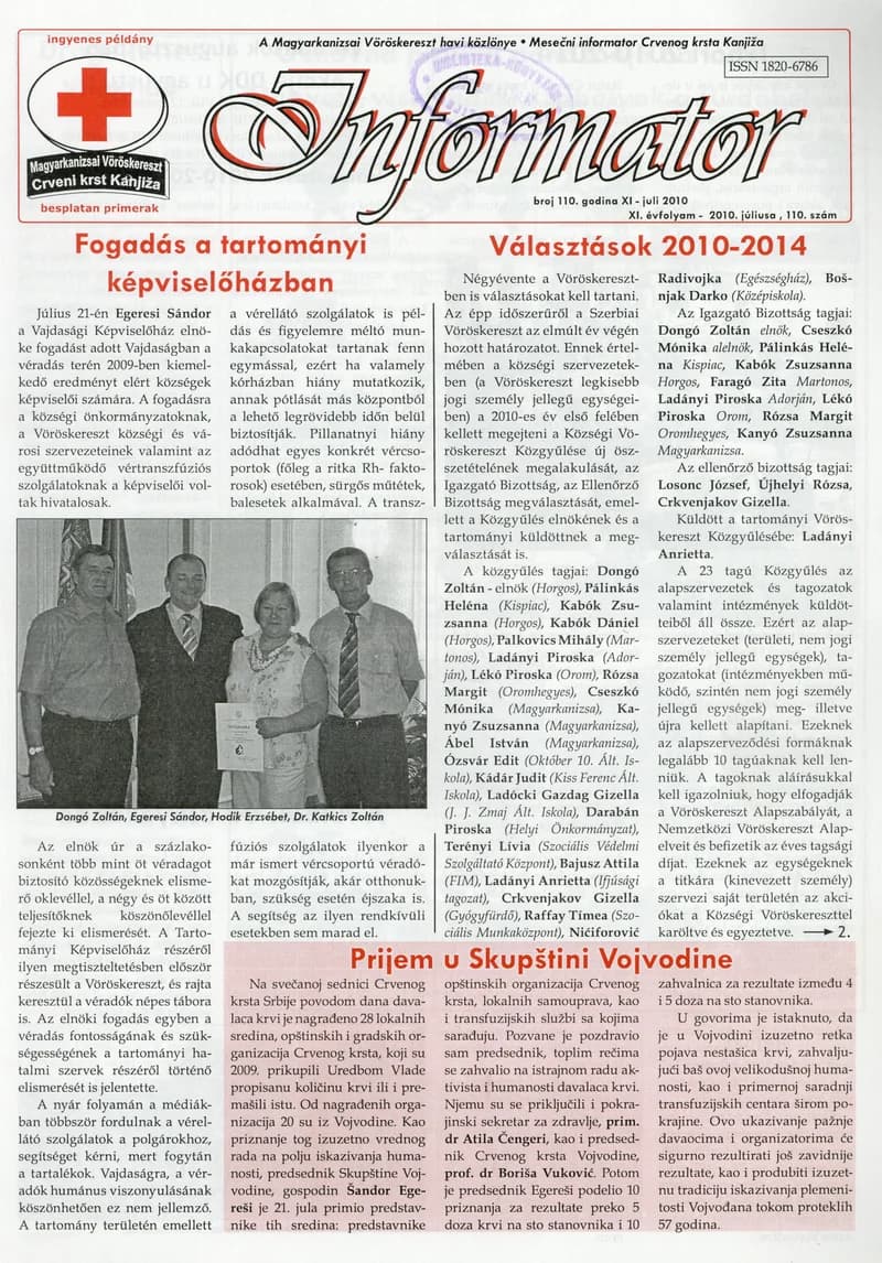 Informator, 11. évf. 2010. július 1. 110. sz.