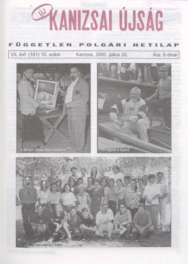 Új Kanizsai Újság, 7. évf. 2000. július 20. 15. sz.