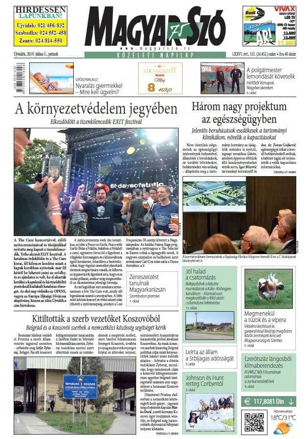 Magyar Szó, 76. évf. 2019. július 5. 153. sz. 1–16. oldal