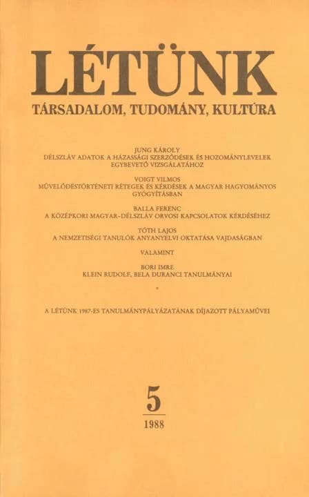 Létünk, 18. évf. 1988. szeptember – október. 5. sz. 575–754. oldal