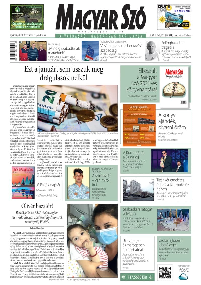 Magyar Szó, 77. évf. 2020. december 17. 291. sz. 1–20. oldal