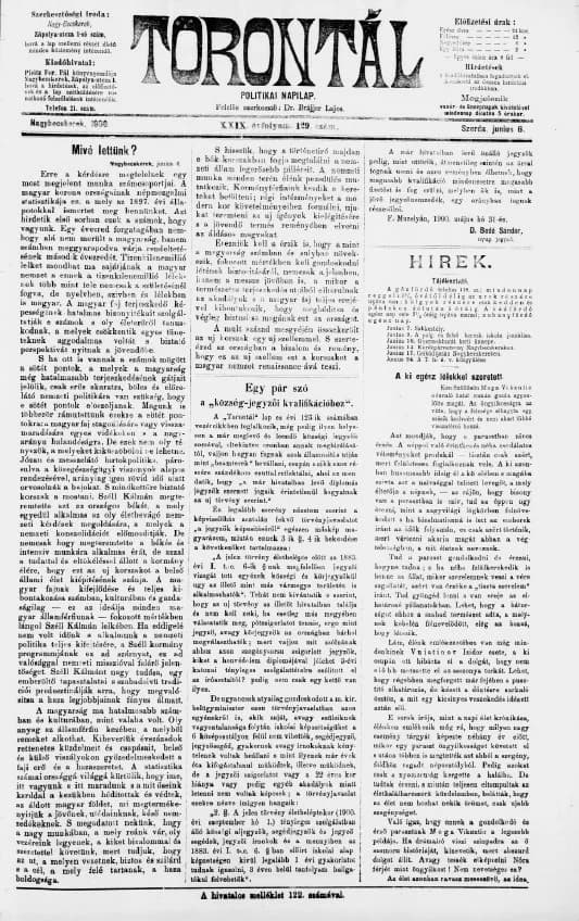 Torontál, 29. évf. 1900. június 6. 129. sz.