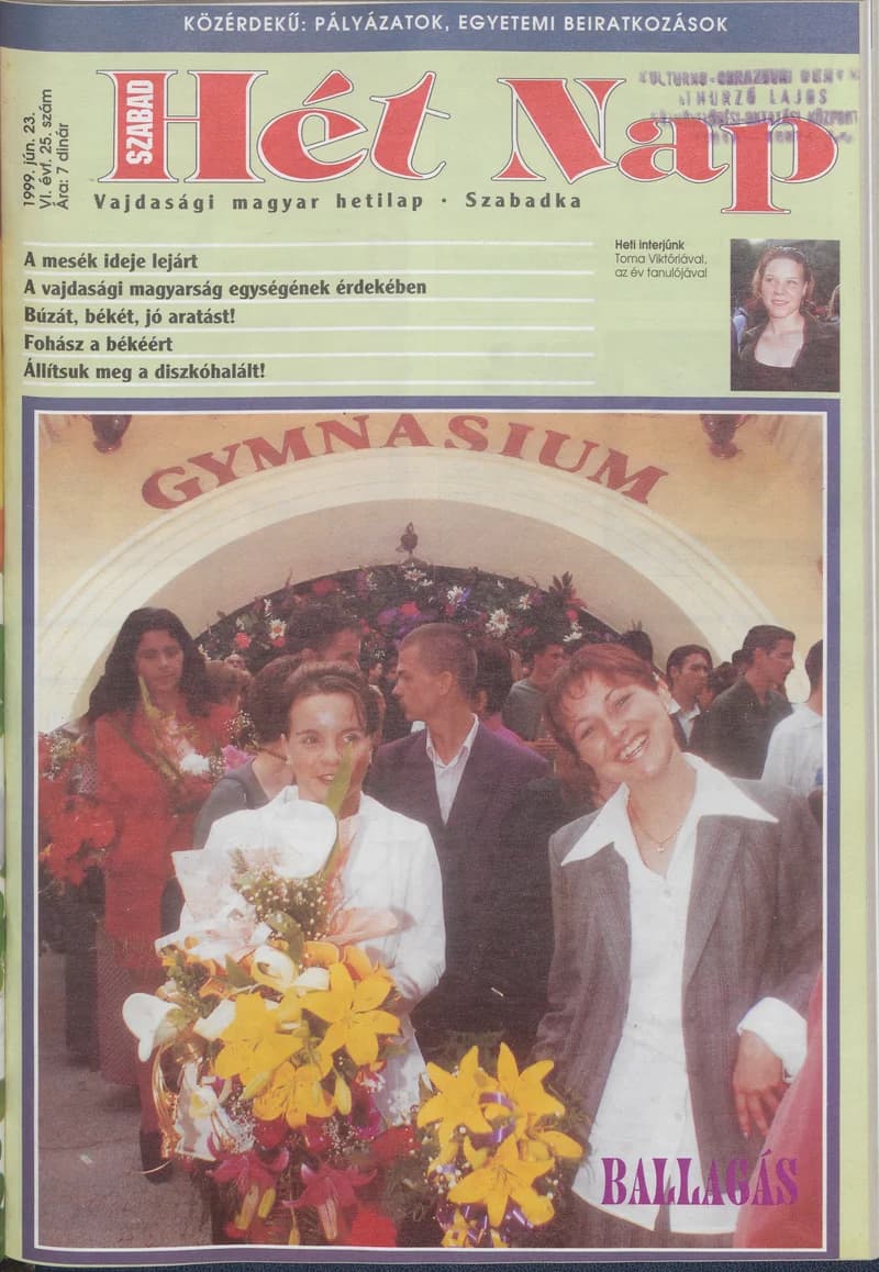 Szabad Hét Nap, 6. évf. 1999. június 23. 25. sz.