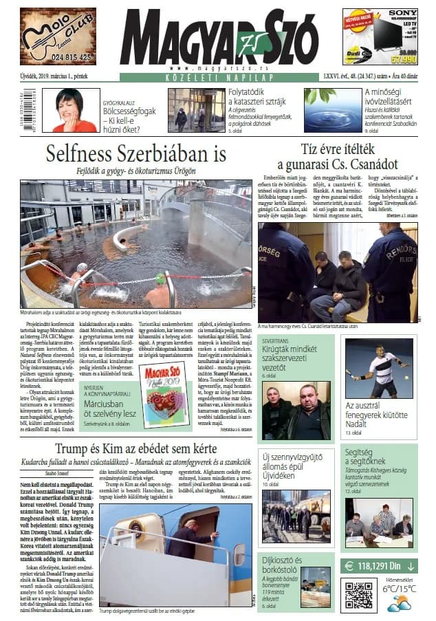 Magyar Szó, 76. évf. 2019. március 1. 48. sz. 1–16. oldal