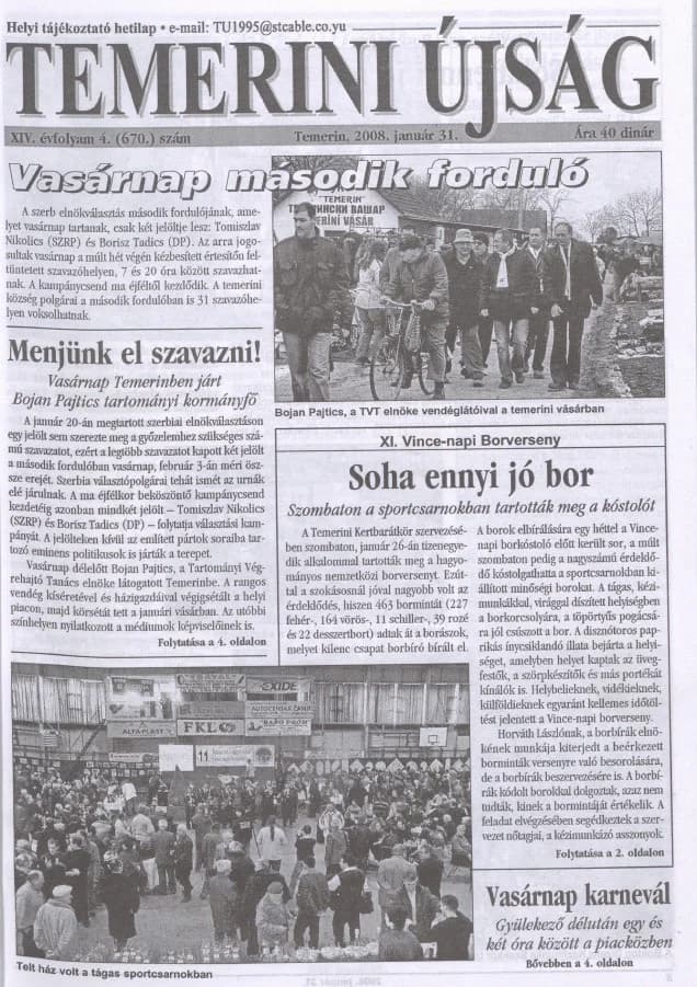 Temerini Újság, 12. évf. 2008. január 31. 4. sz.