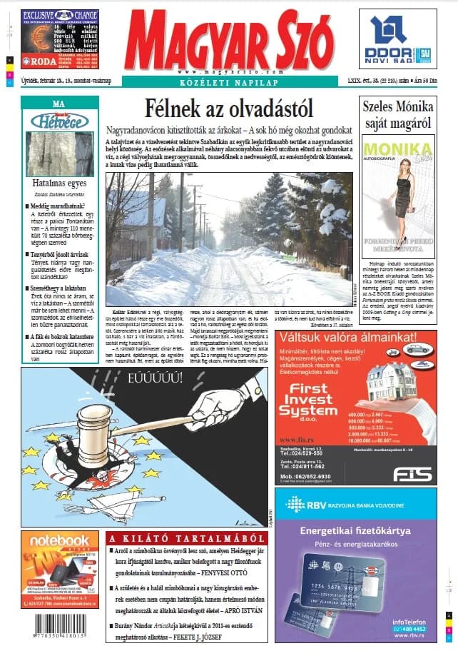 Magyar Szó, 69. évf. 2012. február 18. – 19. 38. sz. 1–44. oldal