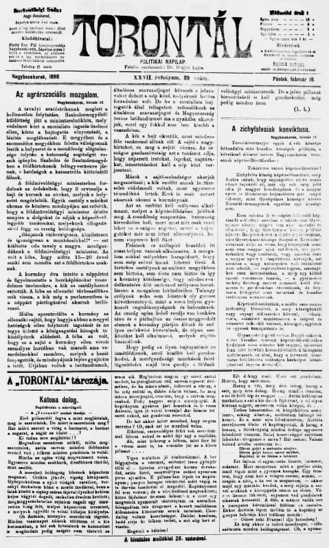 Torontál, 27. évf. 1898. február 18. 39. sz.