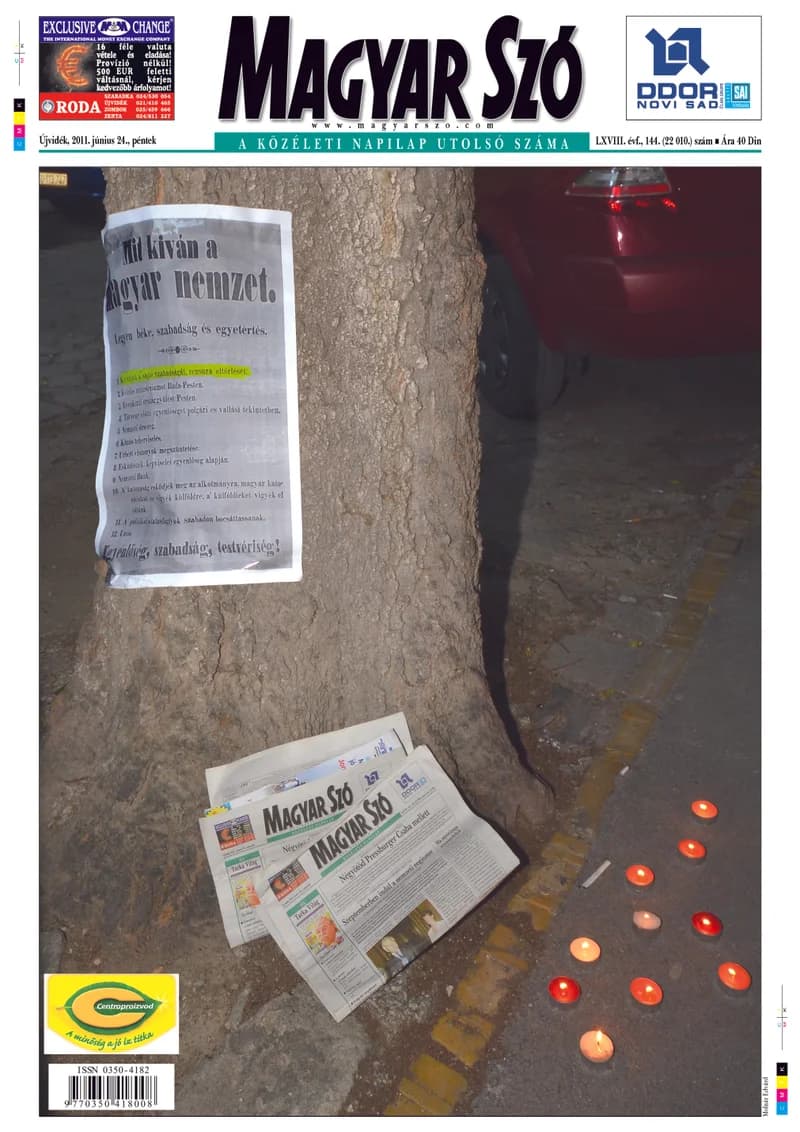 Magyar Szó, 68. évf. 2011. június 24. 144. sz. 1–20. oldal
