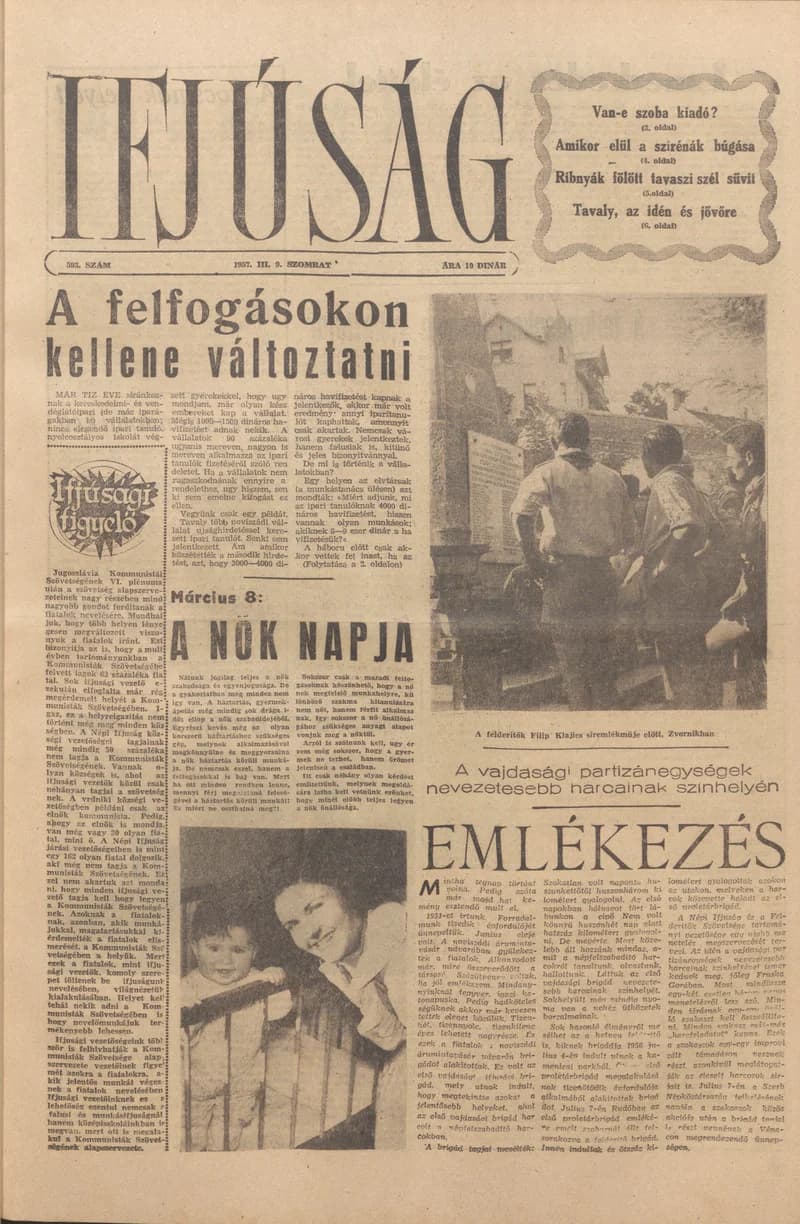 Ifjúság, 13. évf. 1957. március 9. 593. sz.